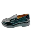 Angulus 1673-201 Loafer Sort med Brun kant