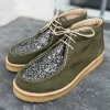 Angulus-7426-102-Grøn-Støvlet-Med-Snøre-Glitter