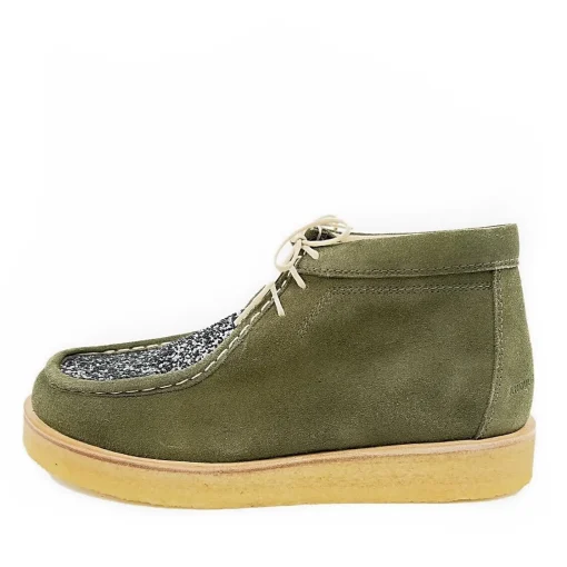 Angulus-7426-102-Grøn-Støvlet-Med-Snøre-Glitter
