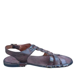 Bubetti 3456 Hasselnød Patina  rem sandal med flet