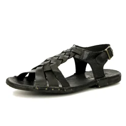 Bubetti 3456 Sort Patina  rem sandal med flet