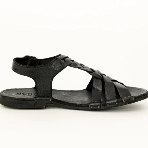 Bubetti 3456 Sort Patina  rem sandal med flet