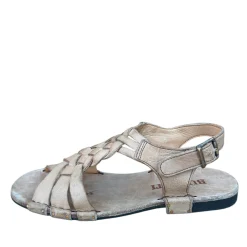 Bubetti 3456 Taupe Patina  remsandal med flet