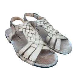 Bubetti 3456 Taupe Patina  remsandal med flet