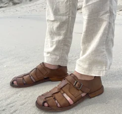 Bubetti Herre Fisherman Sandal 8674 Kork Patina
