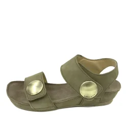 Cashott olive nubuck knapsandal