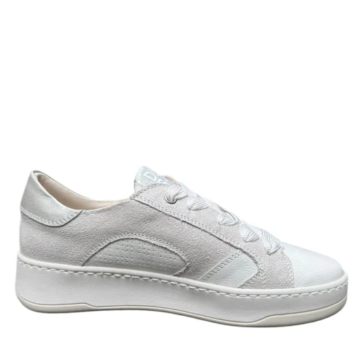 DLSport 6500 Hvid Perlemor Sneaker med Lynlås & Snøre