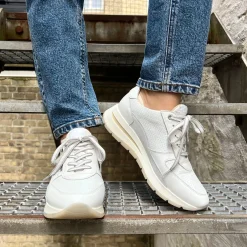 DLSport 6561 Hvid Sneaker med lynlås & Snøre