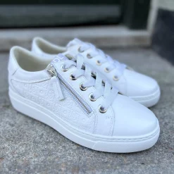 DLSport 5601 hvid Sneaker-lynlås-snøre