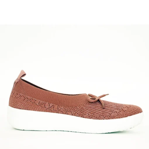Fitflop-E90 Uberknit Bal. Bow Warm Rose