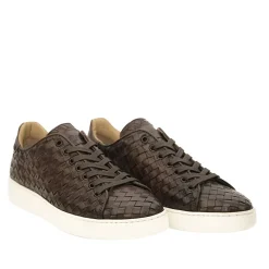 Giorgio Herre 18566 Flettet sneaker kastanje brunt skind