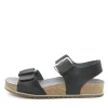 Lofina 2E-113 Sort Damesandal med blød Fodseng