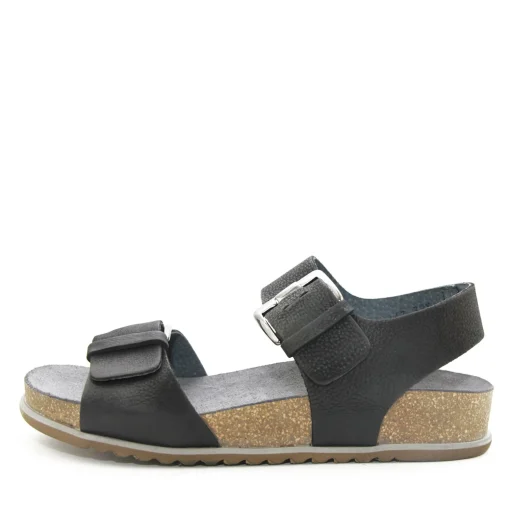 Lofina 2E-113 Sort Damesandal med blød Fodseng