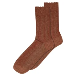 MP Denmark Julia Glitter Socks 59542 Brændt Orange