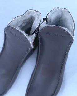 Nature Nanna Warm Grey Støvle med uldfor