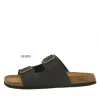 Skvulp 3005.S57 Sort Herresandal i Olieret Skind