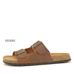 Skvulp 3005.S57 Tan Herresandal i Olieret Skind