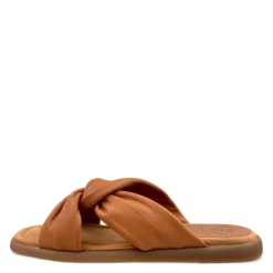 Unisa Camby Cognac Slip-inn Sandal På En Non-Slip Sål