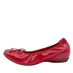 Wonders A-30130 Ballerina med indbygget kilehæl rød lak skind