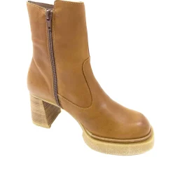 Wonders H-5210 Cognac Støvle Blokhæl