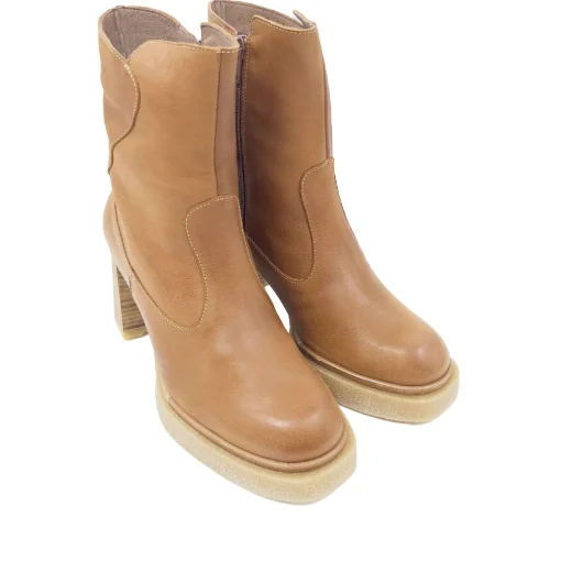 Wonders H-5210 Cognac Støvle Blokhæl